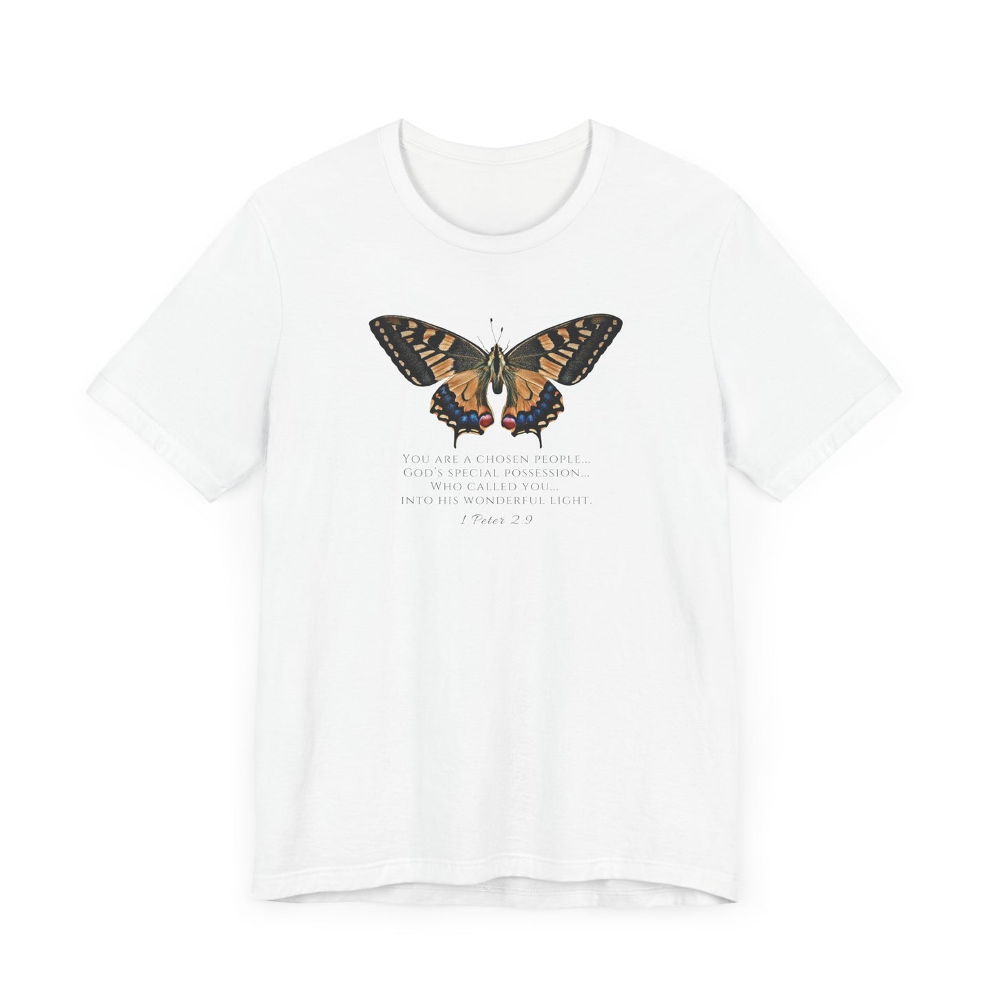 Orange & Blue Butterfly Verse 1 Pet. 2:9
