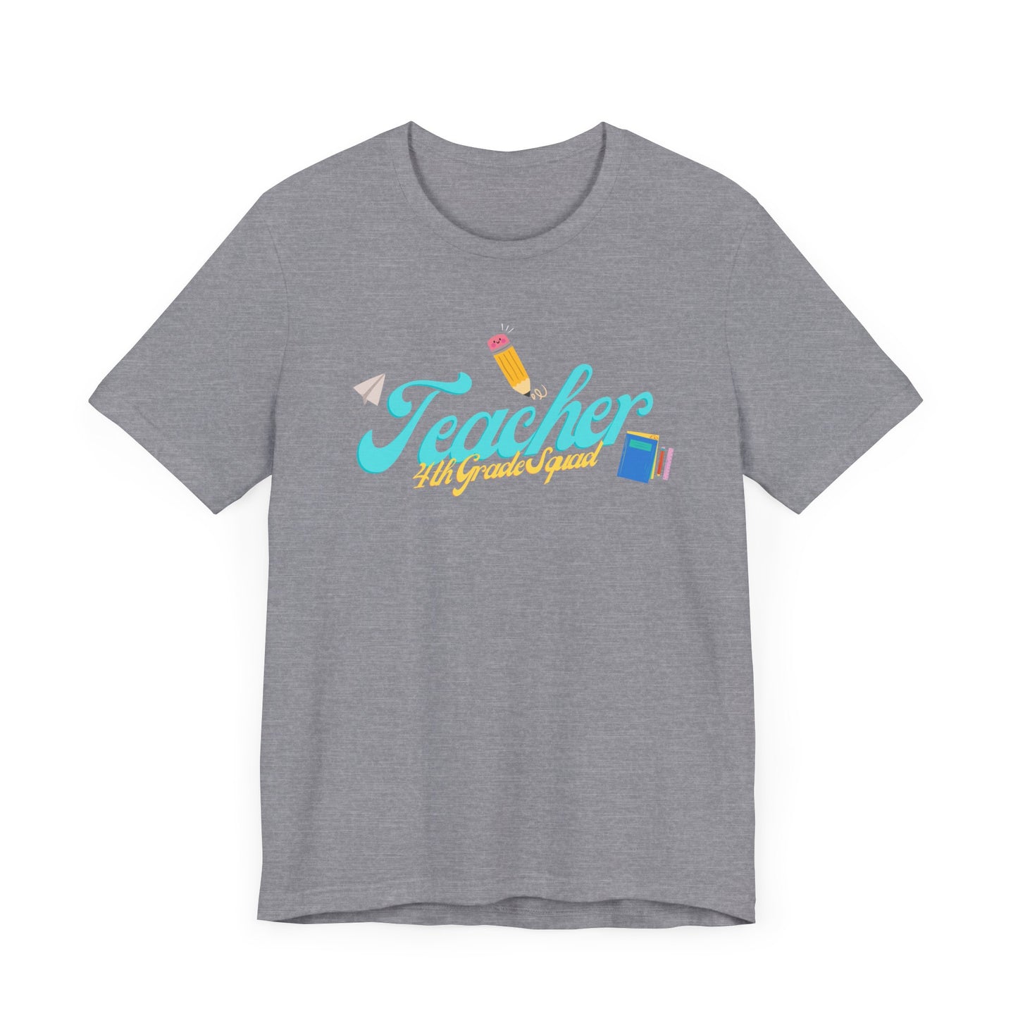 4th Grade Teacher Squad Blue Short Sleeve Tee
