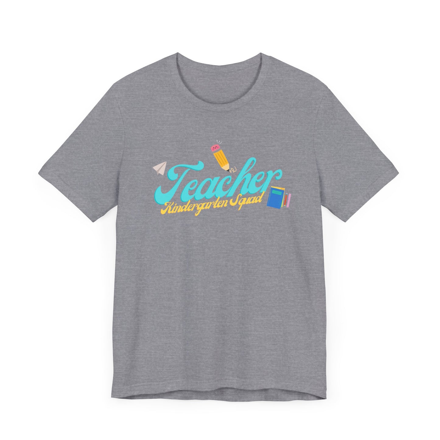 Kinder Teacher Squad Blue Short Sleeve Tee