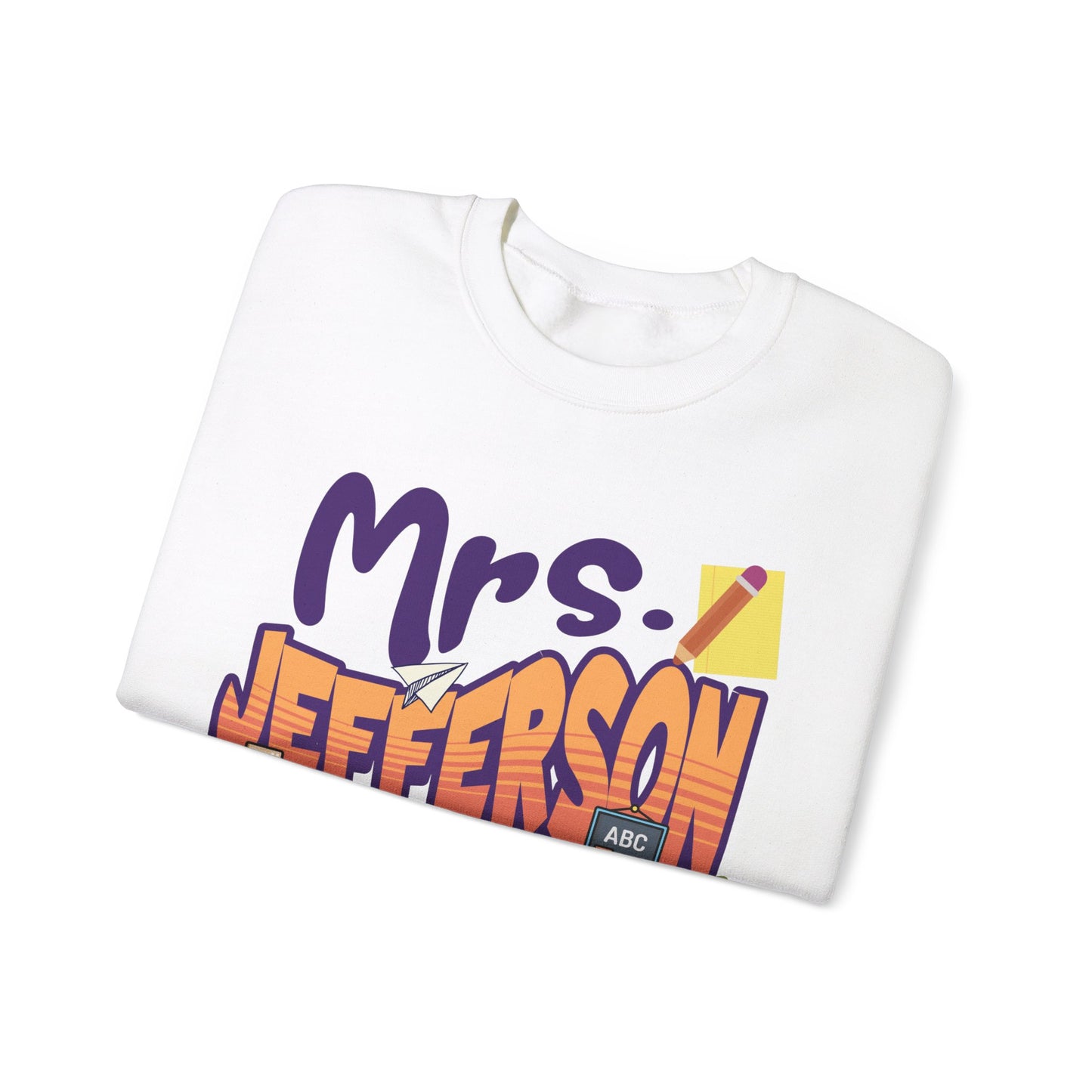 Custom Purple Retro Wave Teacher Sweatshirt