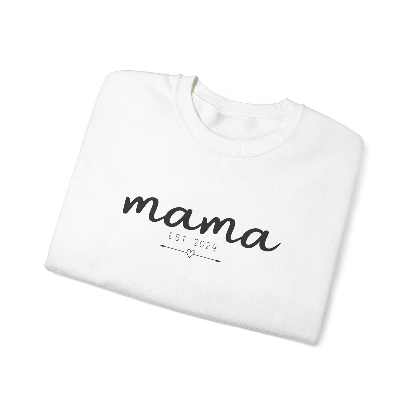 Custom Mama Est 2024 Heart Arrow Sleeve Sweatshirt