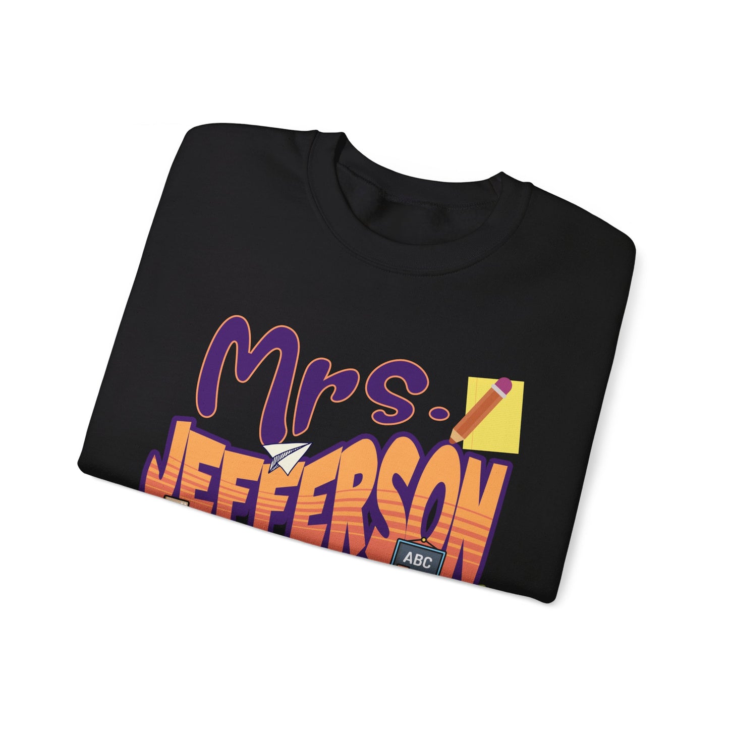Custom Purple Retro Wave Teacher Sweatshirt