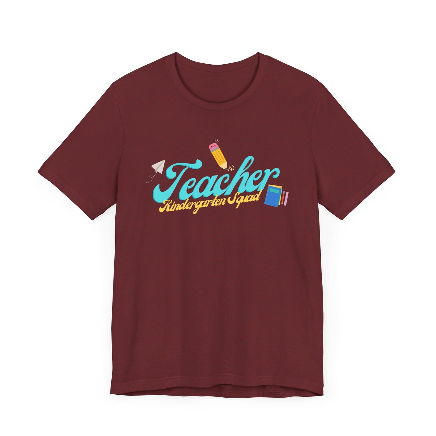 Kinder Teacher Squad Blue Short Sleeve Tee