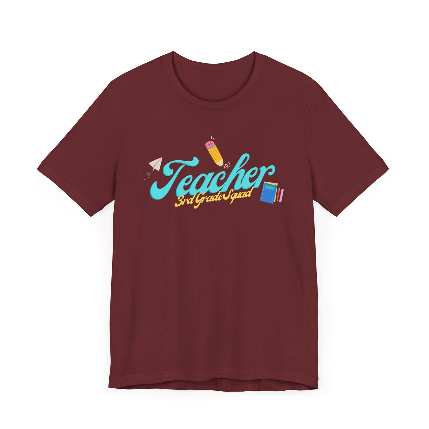 3rd Grade Teacher Squad Blue Short Sleeve Tee