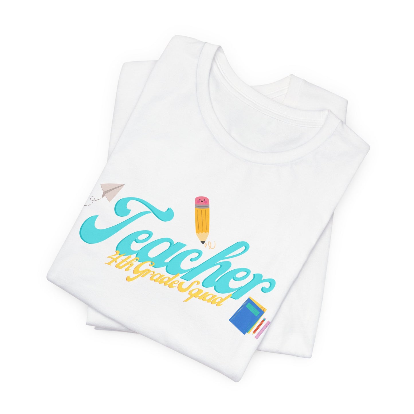 4th Grade Teacher Squad Blue Short Sleeve Tee