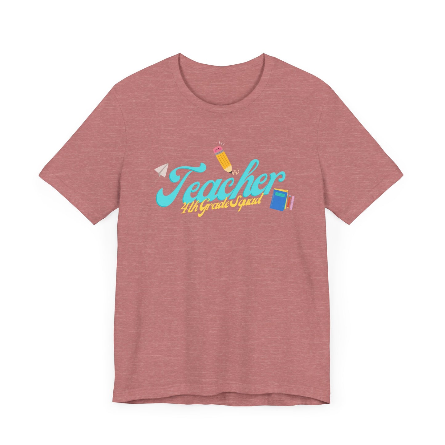 4th Grade Teacher Squad Blue Short Sleeve Tee