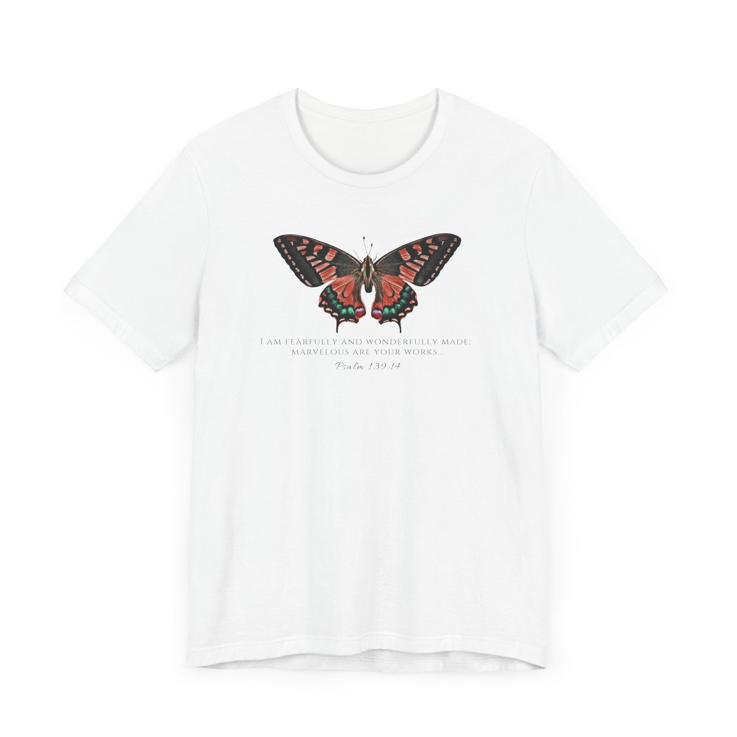Red Butterfly Verse Psalm 139:14