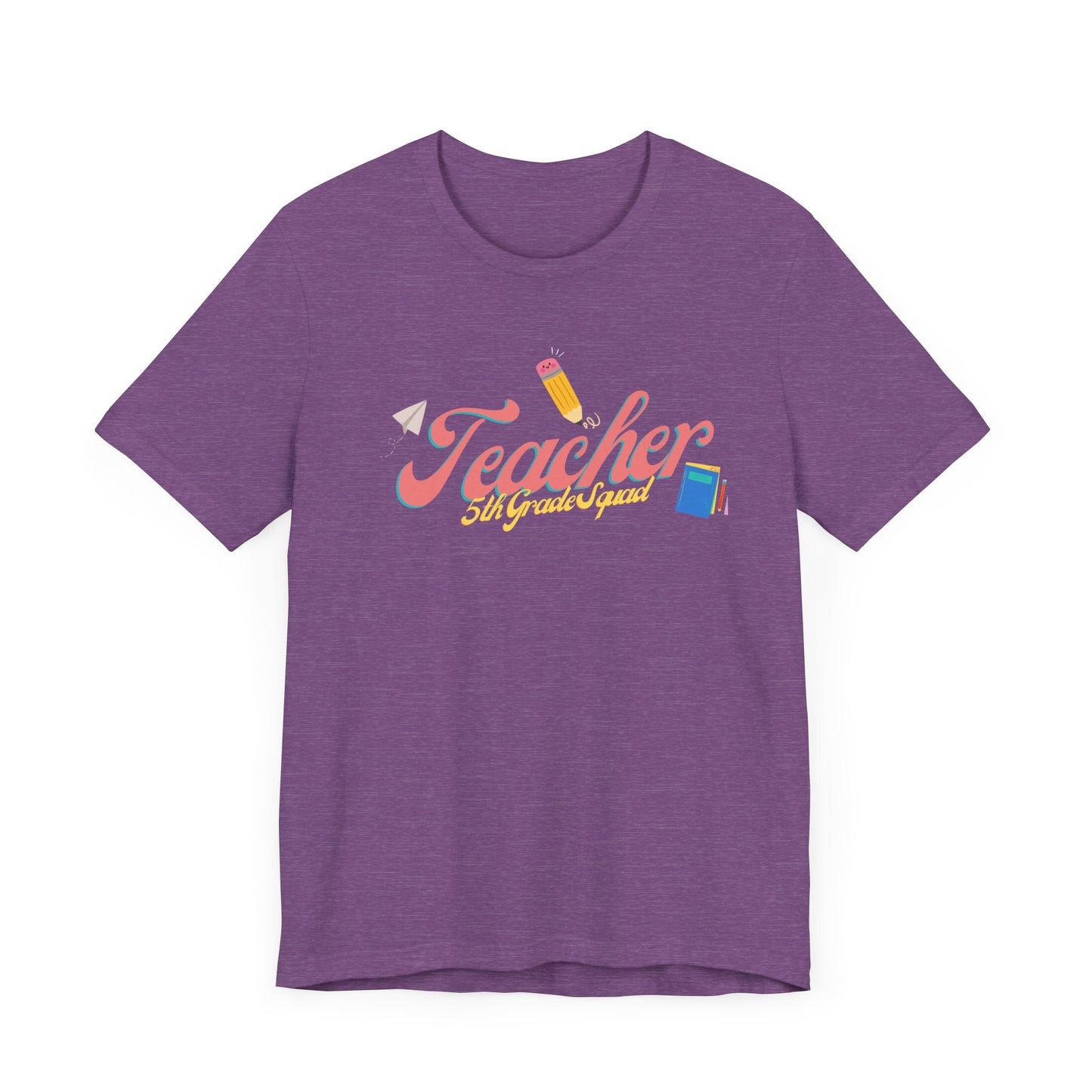 5th Grade Teacher Squad Pink Short Sleeve Tee