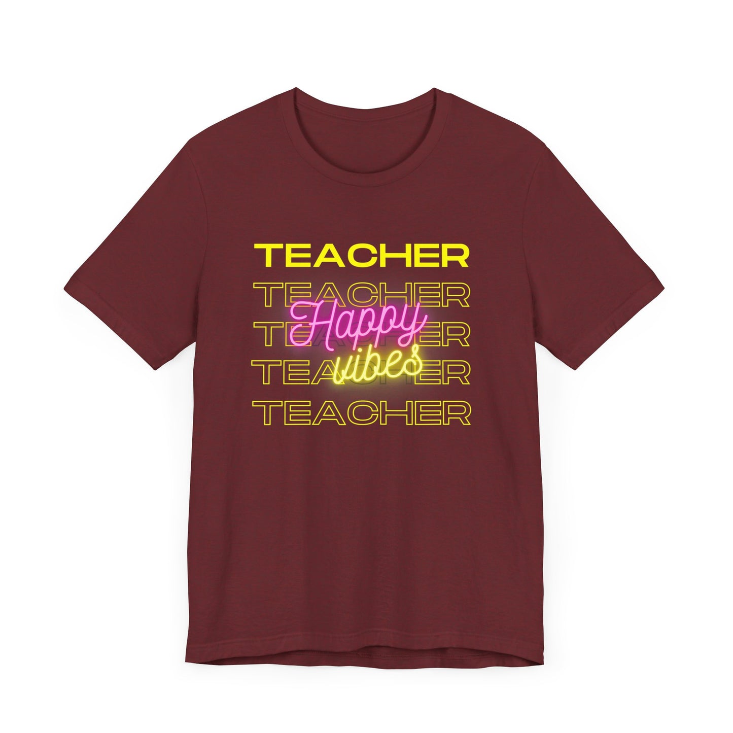 Teacher Happy Vibes Short Sleeve Tee