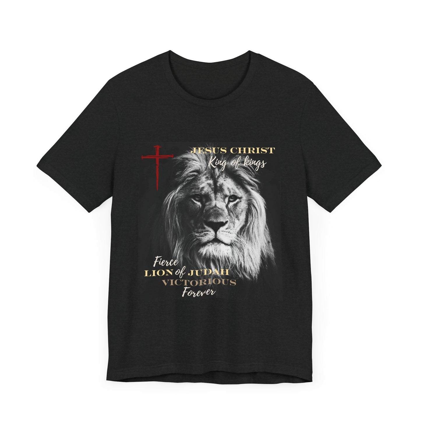 Jesus King of Kings Lion of Judah Victorious Black White