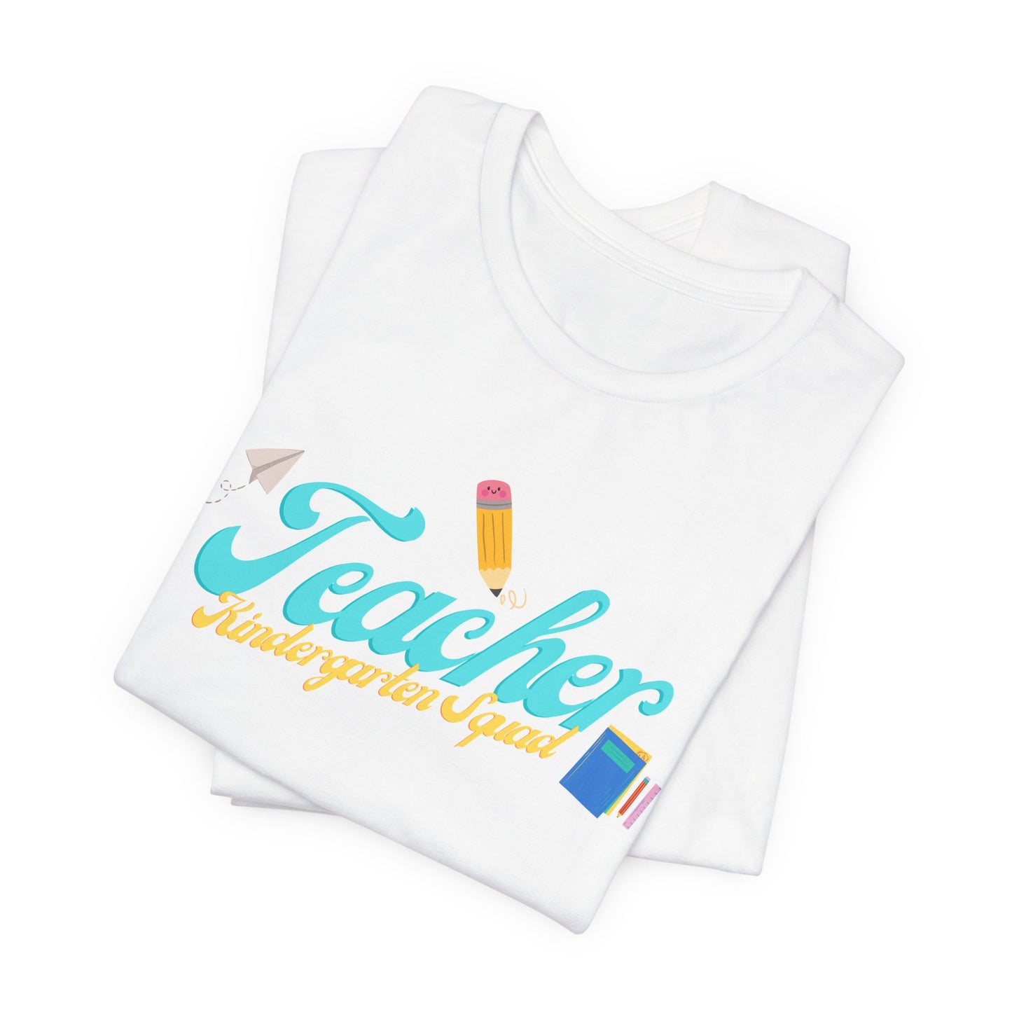 Kinder Teacher Squad Blue Short Sleeve Tee
