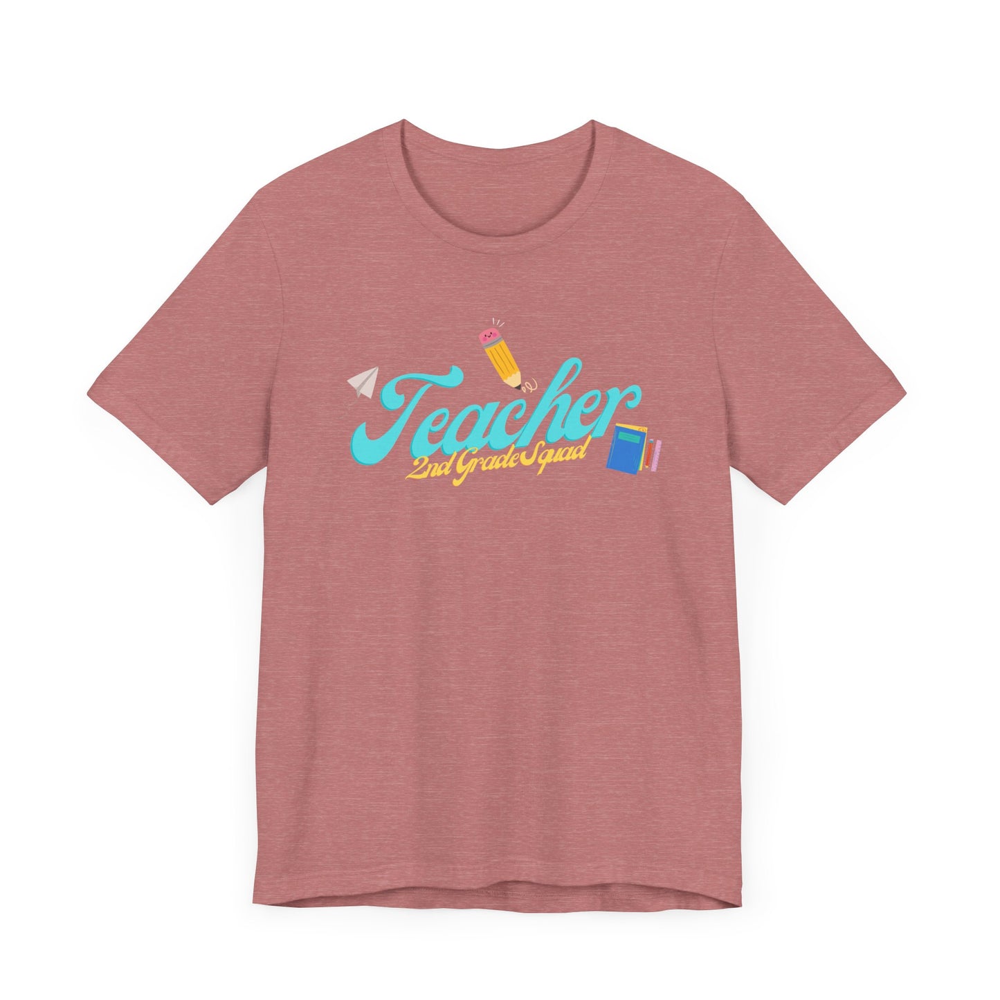 2nd Grade Teacher Squad Blue Short Sleeve Tee