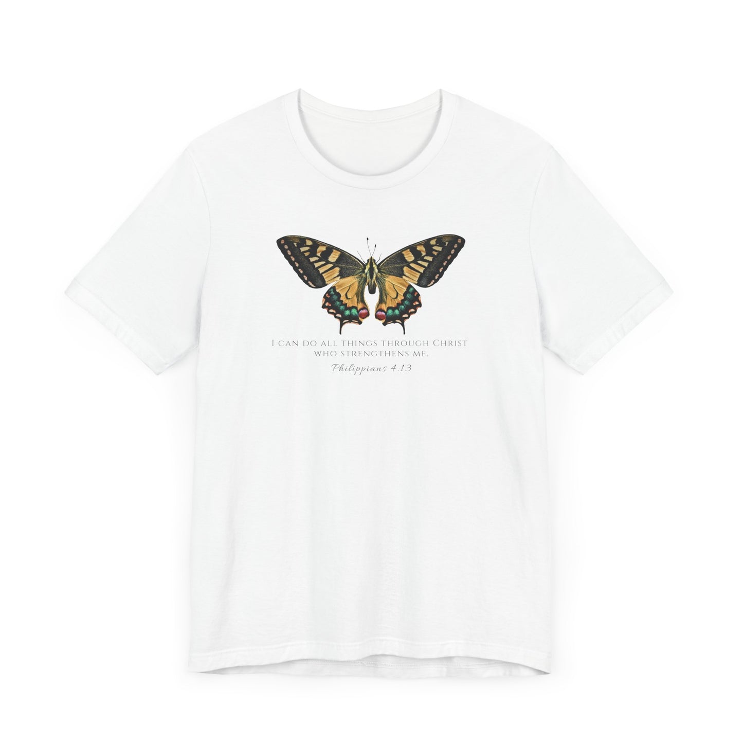 Yellow & Green Butterfly Verse Phil. 4:13
