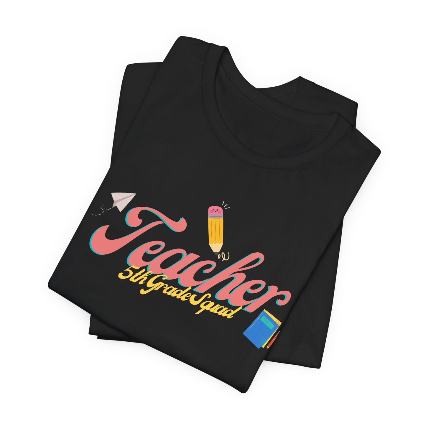 5th Grade Teacher Squad Pink Short Sleeve Tee