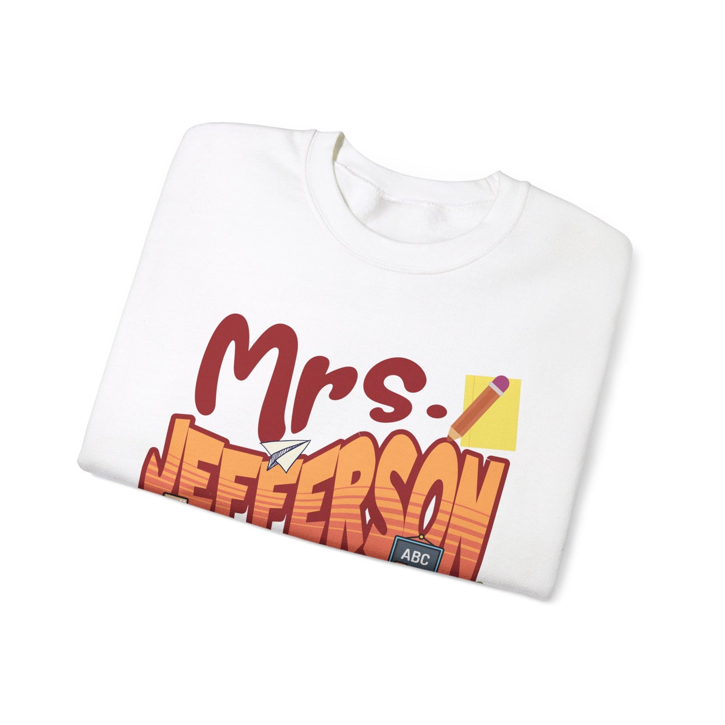 Custom Red Retro Wave Teacher Sweatshirt