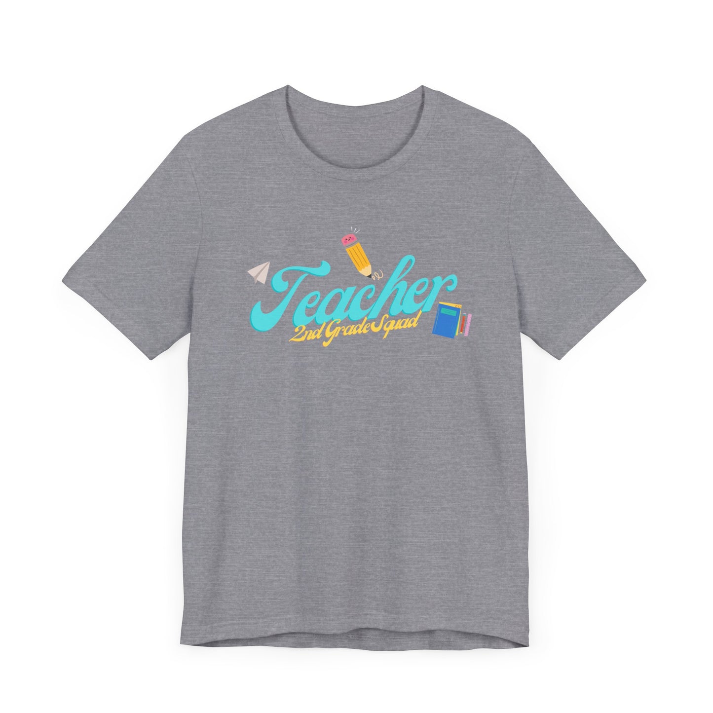2nd Grade Teacher Squad Blue Short Sleeve Tee