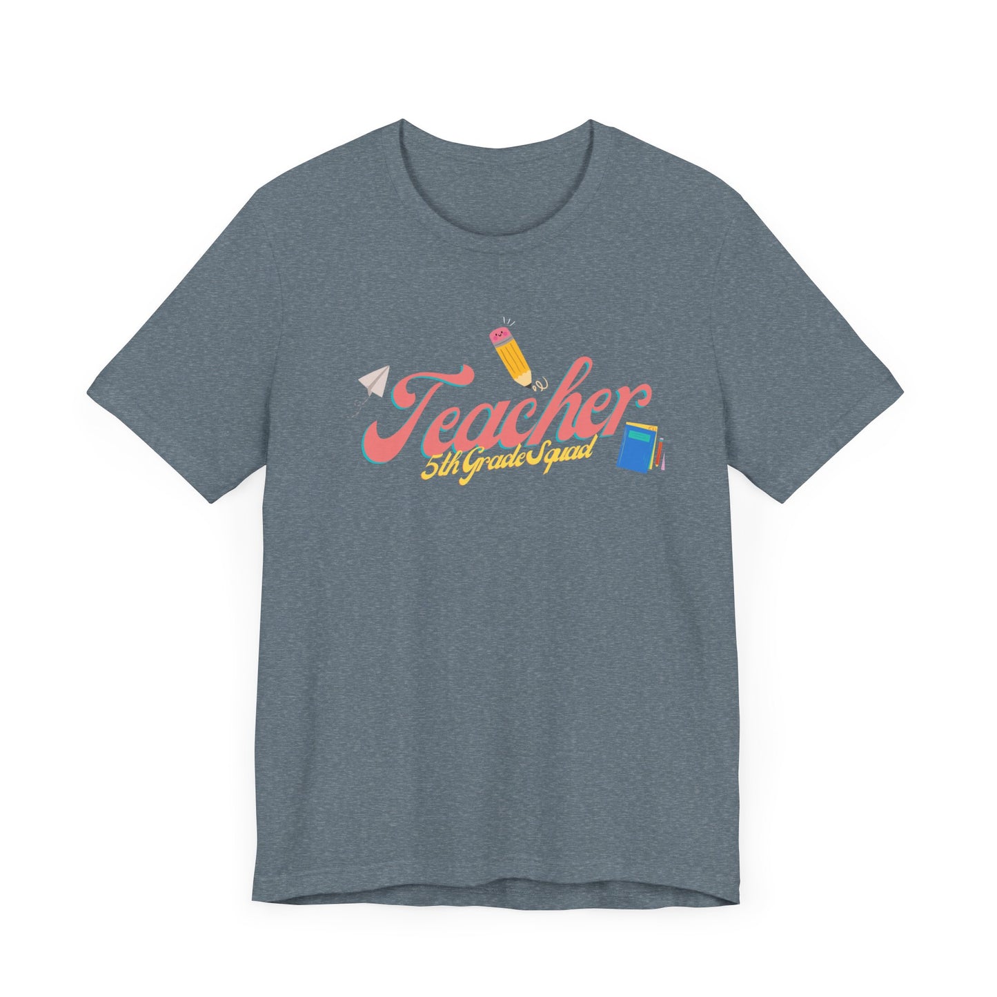 5th Grade Teacher Squad Pink Short Sleeve Tee
