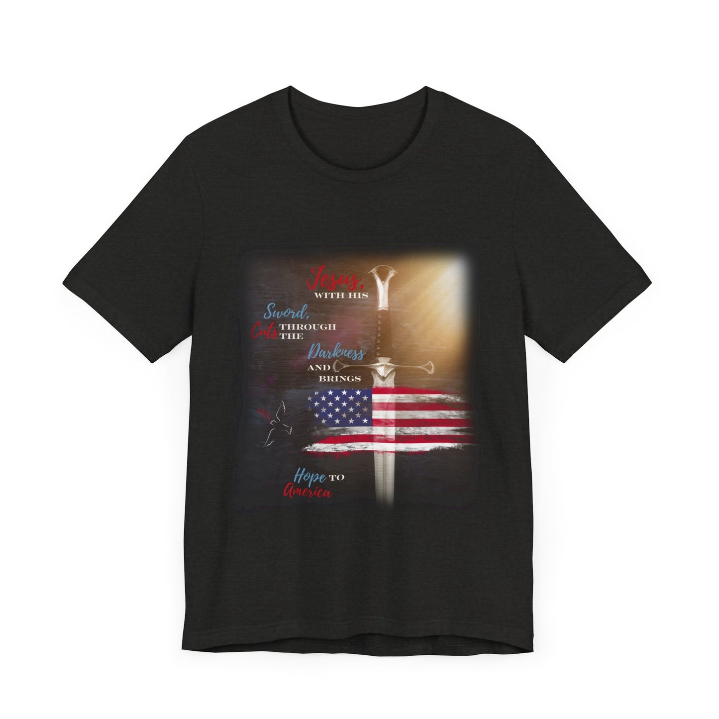 Jesus' Sword Hope to America Flag with Dove