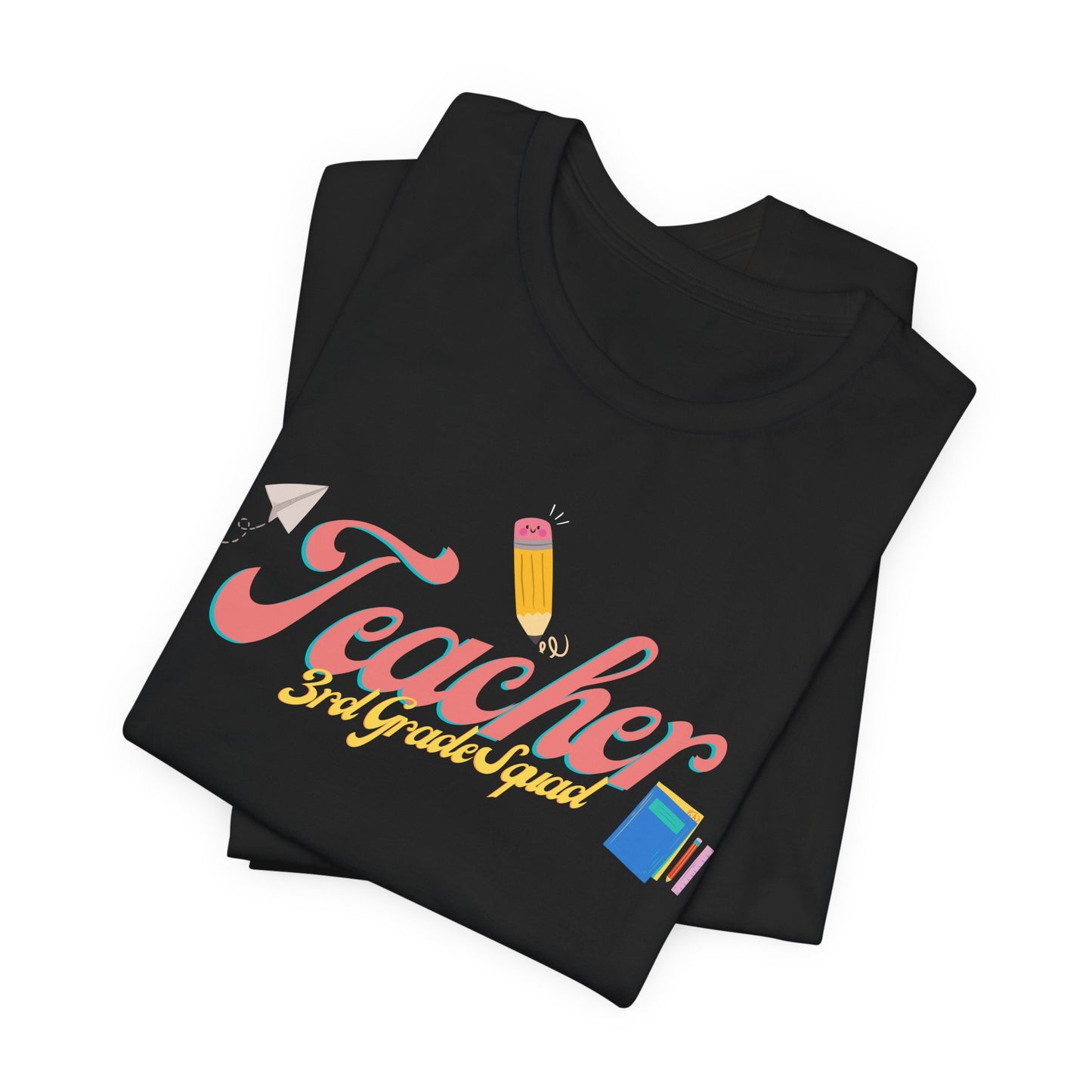 3rd Grade Teacher Squad Pink Short Sleeve Tee