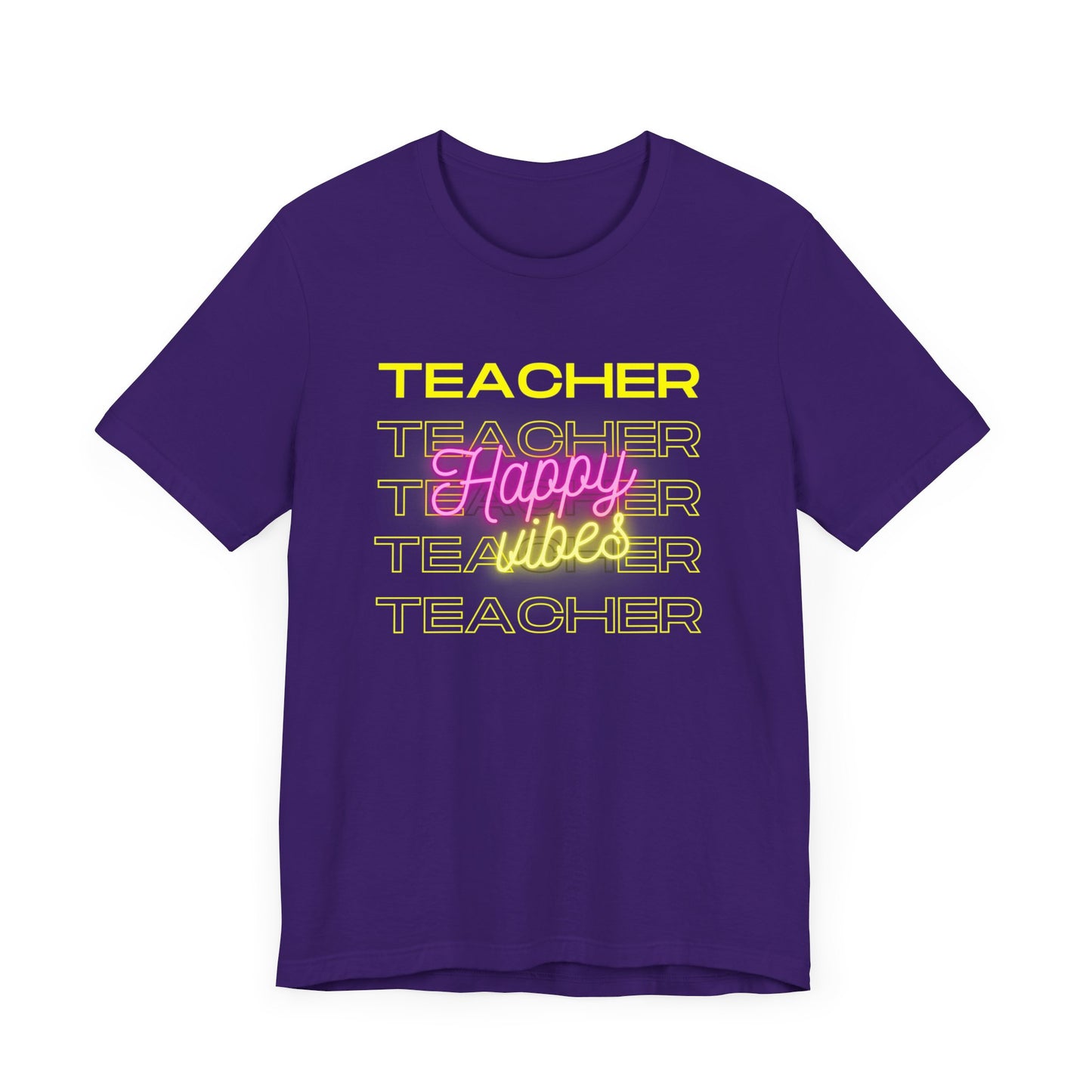 Teacher Happy Vibes Short Sleeve Tee