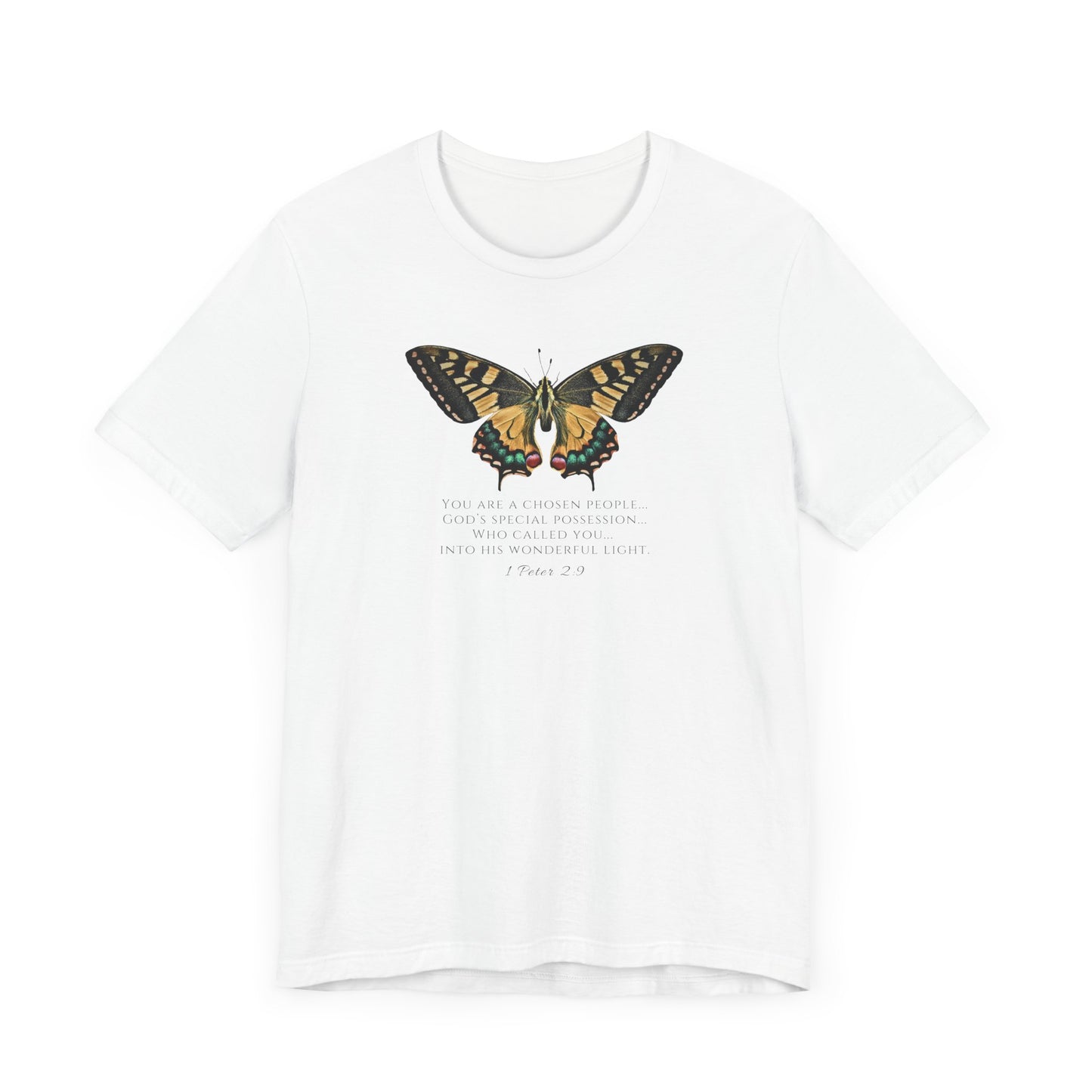 Yellow & Green Butterfly Verse 1 Pet. 2:9