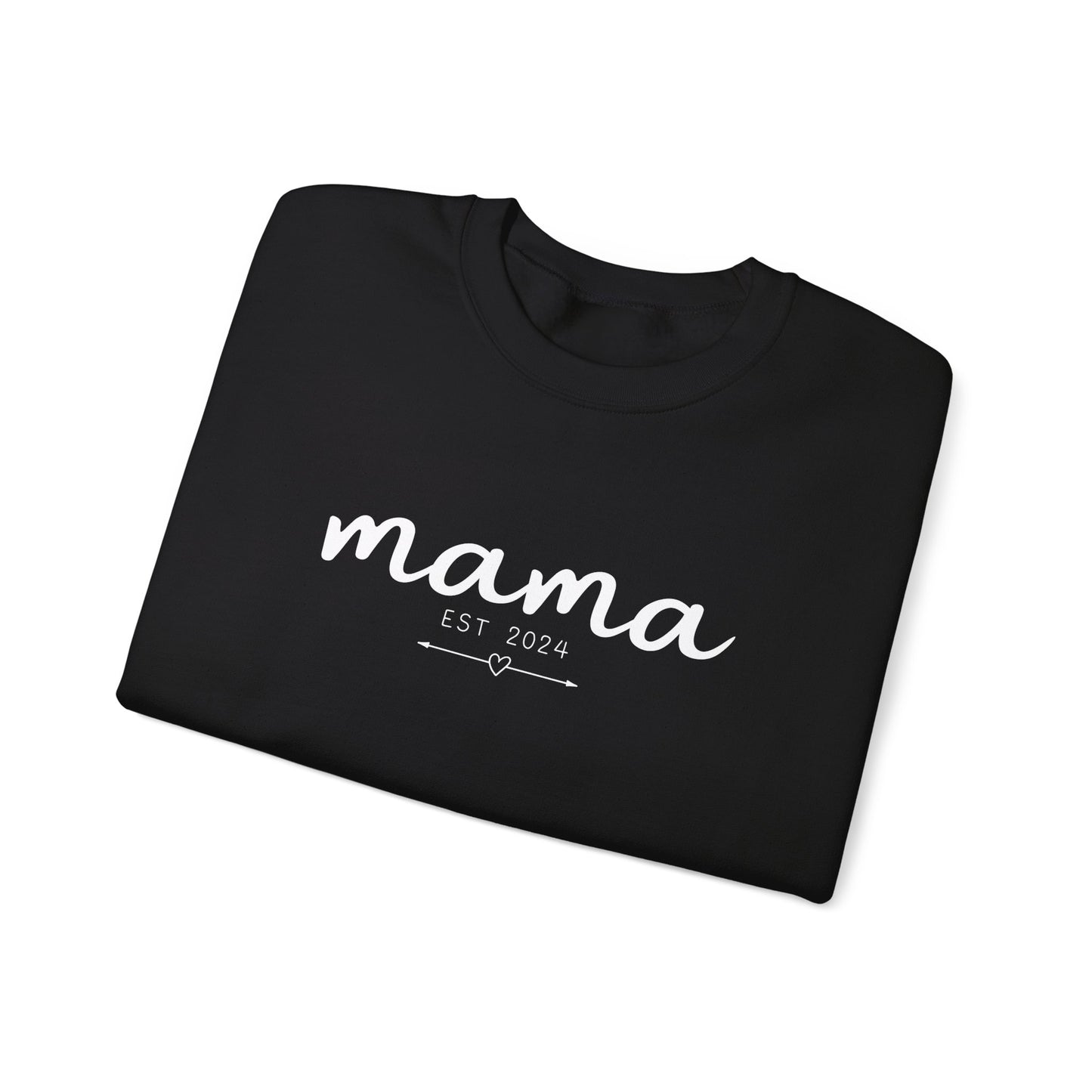 Custom Mama Est 2024 Heart Arrow Sleeve Sweatshirt