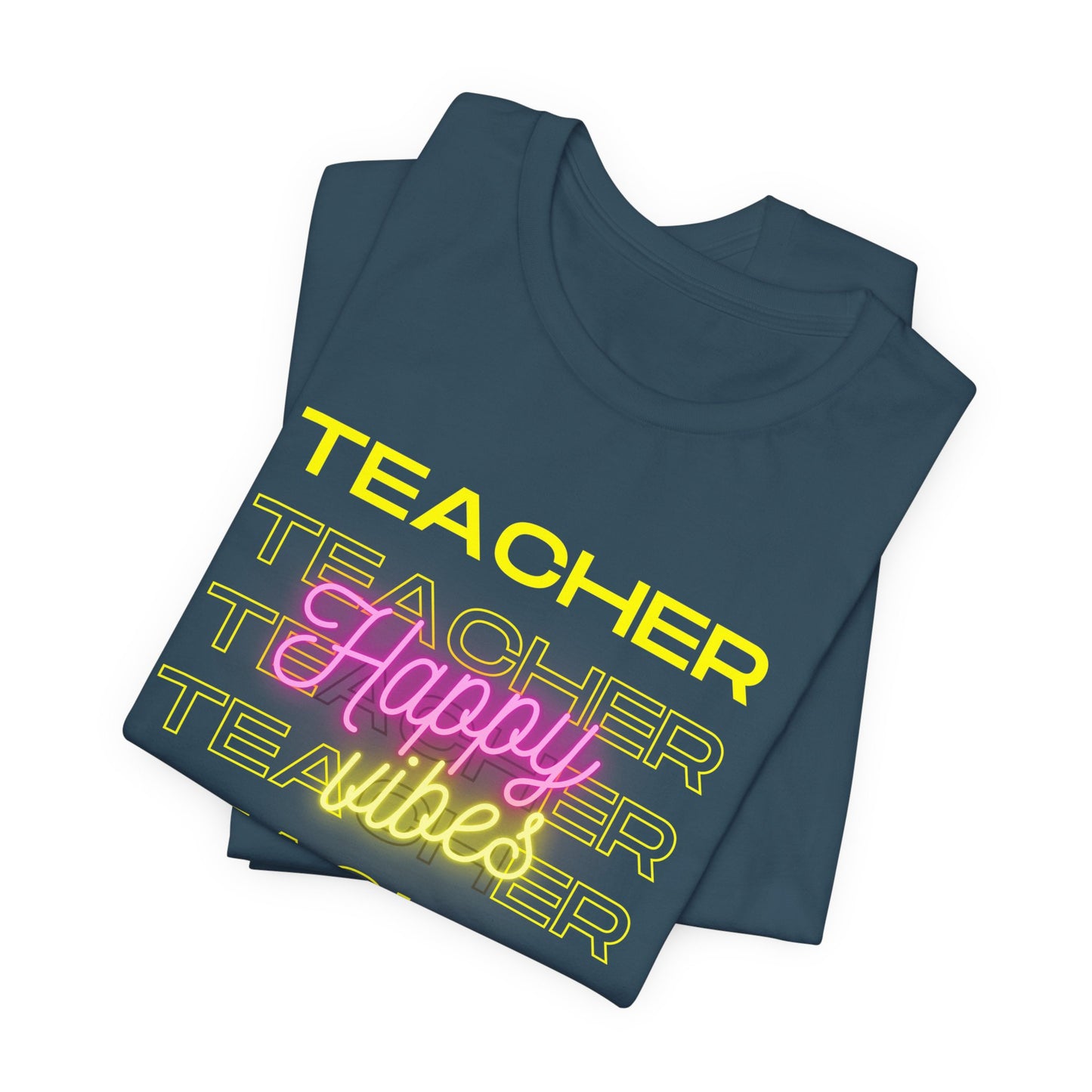 Teacher Happy Vibes Short Sleeve Tee