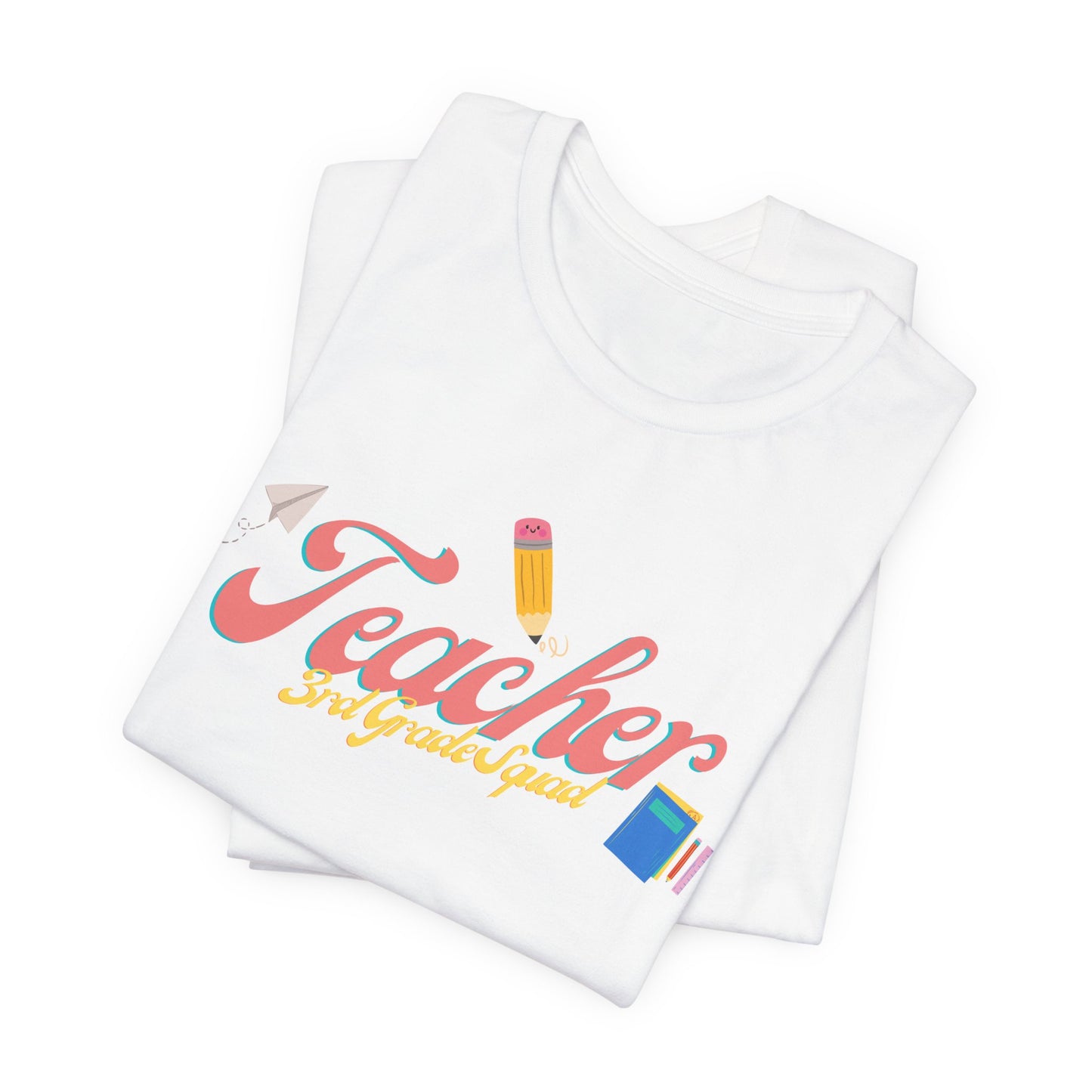 3rd Grade Teacher Squad Pink Short Sleeve Tee
