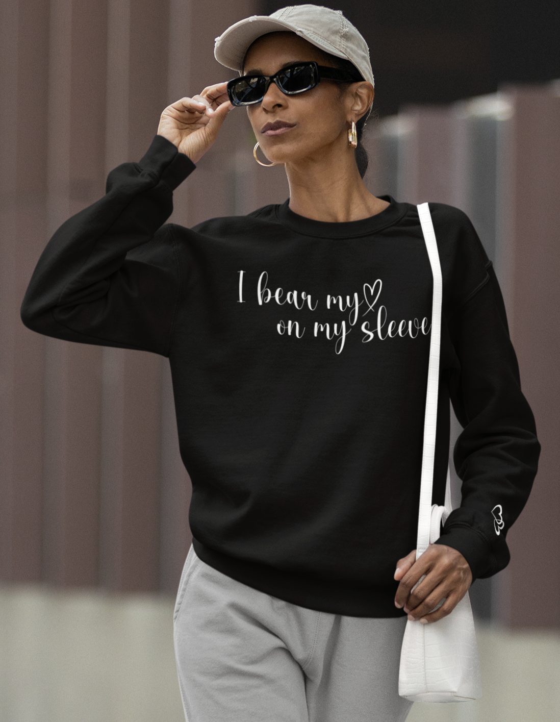 Custom I Bear My Heart on My Sleeve Print Style 1 Sweatshirt