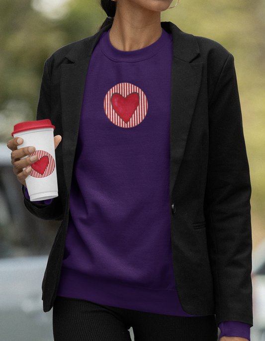 Red Heart Patch Sweatshirt
