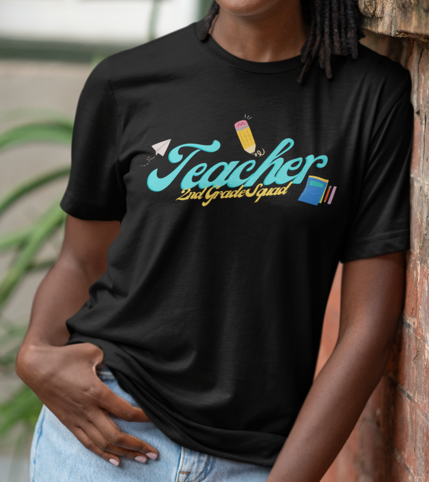 2nd Grade Teacher Squad Blue Short Sleeve Tee