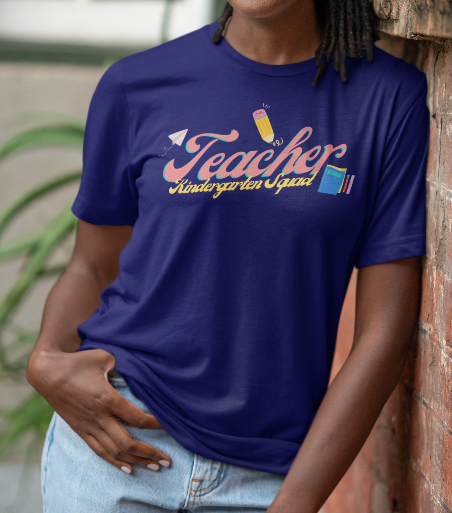 Kinder Teacher Squad Pink Short Sleeve Tee