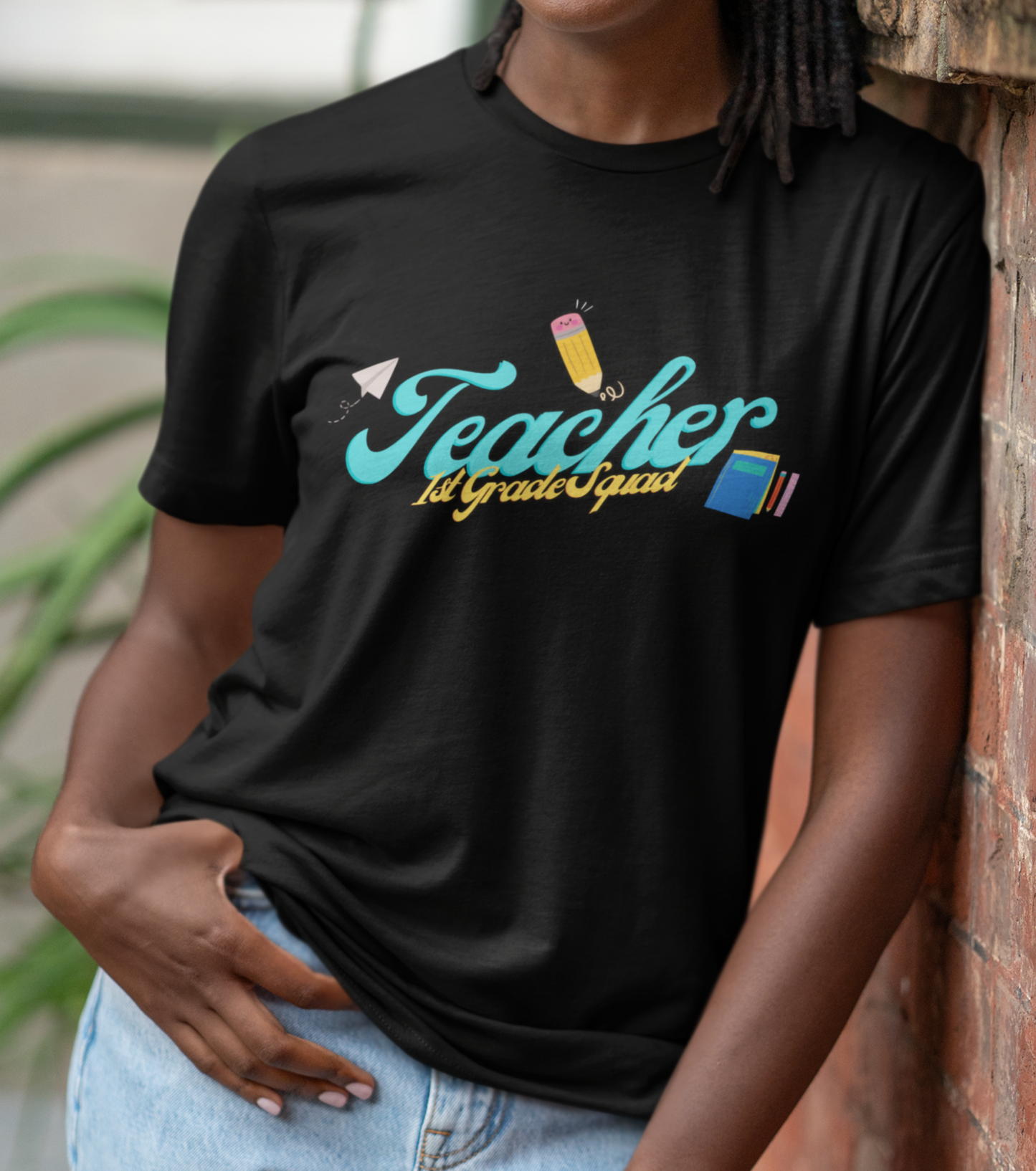 1st Grade Teacher Squad Blue Short Sleeve Tee
