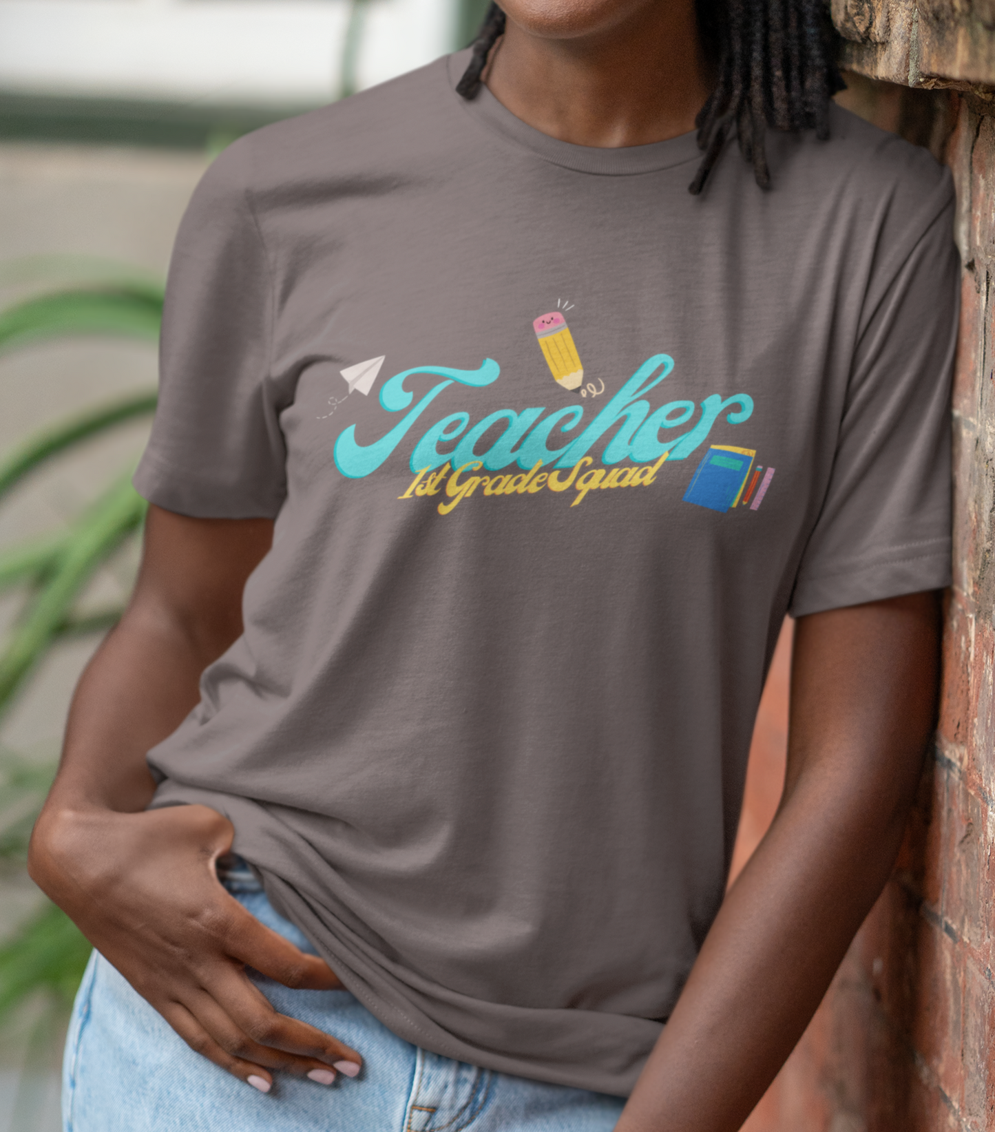 1st Grade Teacher Squad Blue Short Sleeve Tee