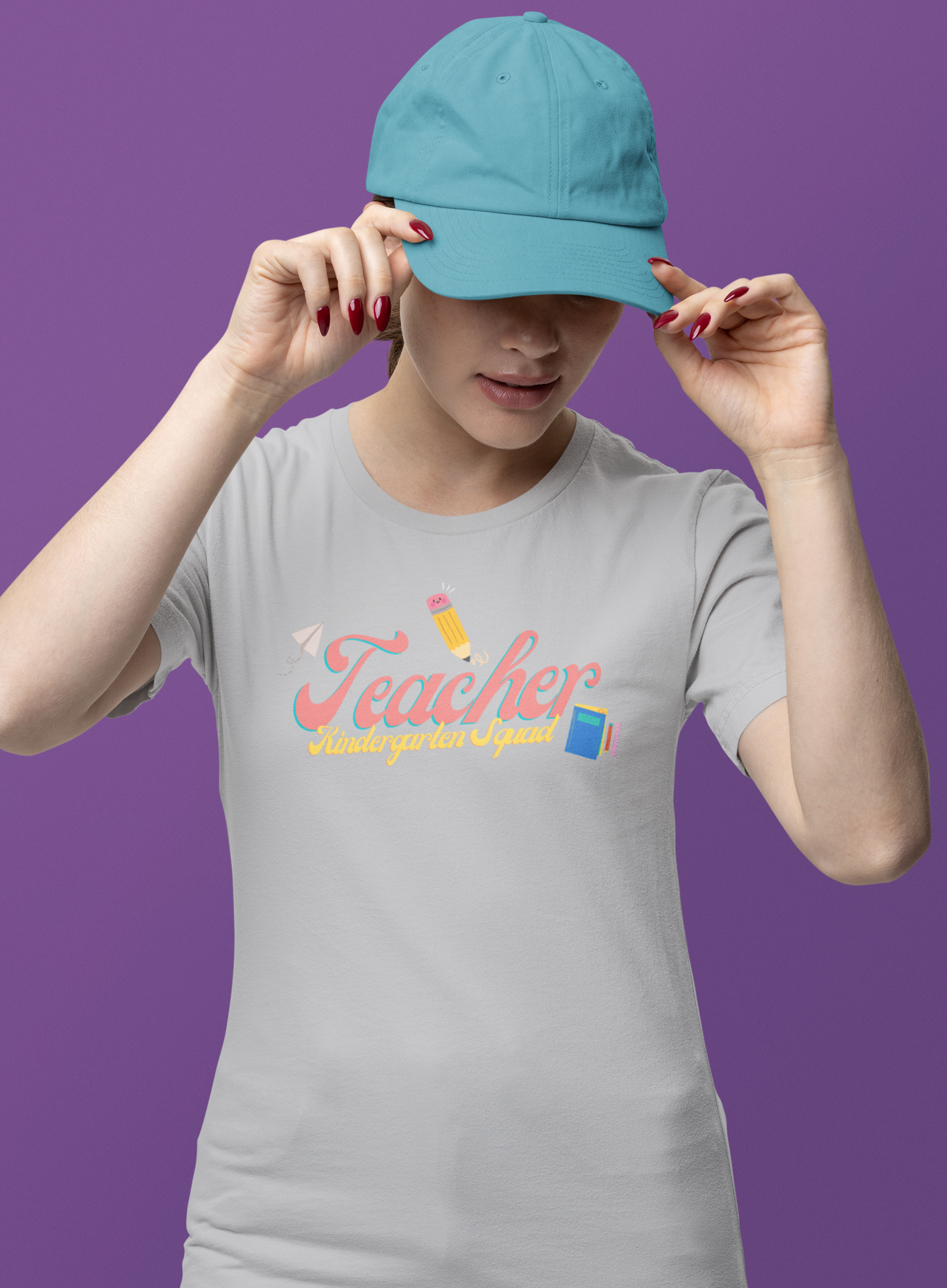 Kinder Teacher Squad Pink Short Sleeve Tee