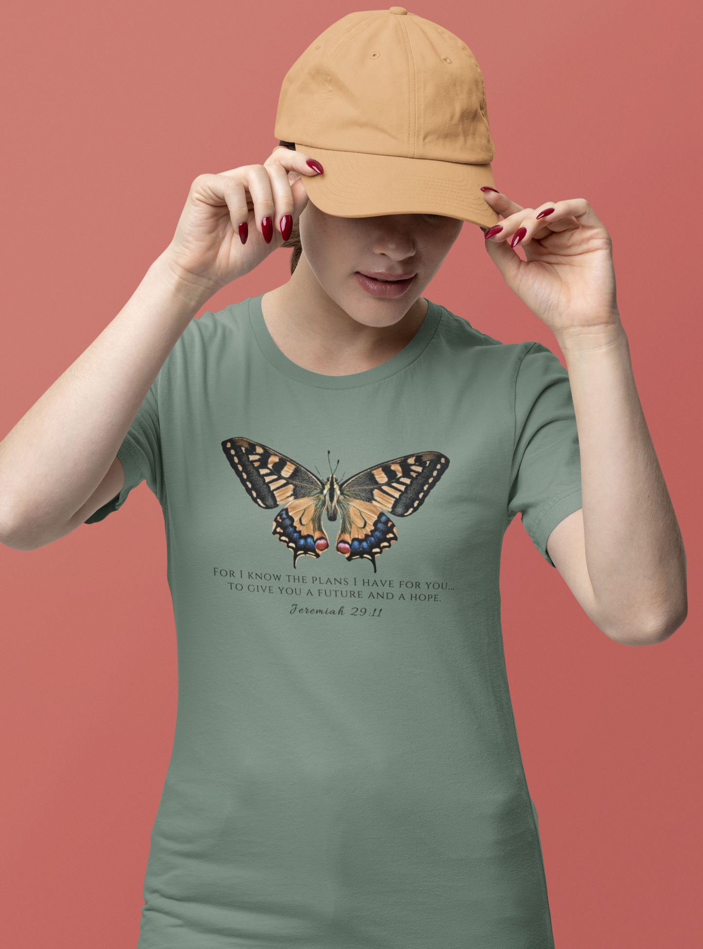 Orange & Blue Butterfly Verse Jer. 29:11