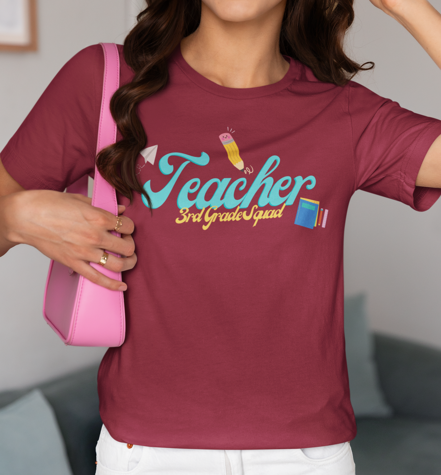 3rd Grade Teacher Squad Blue Short Sleeve Tee