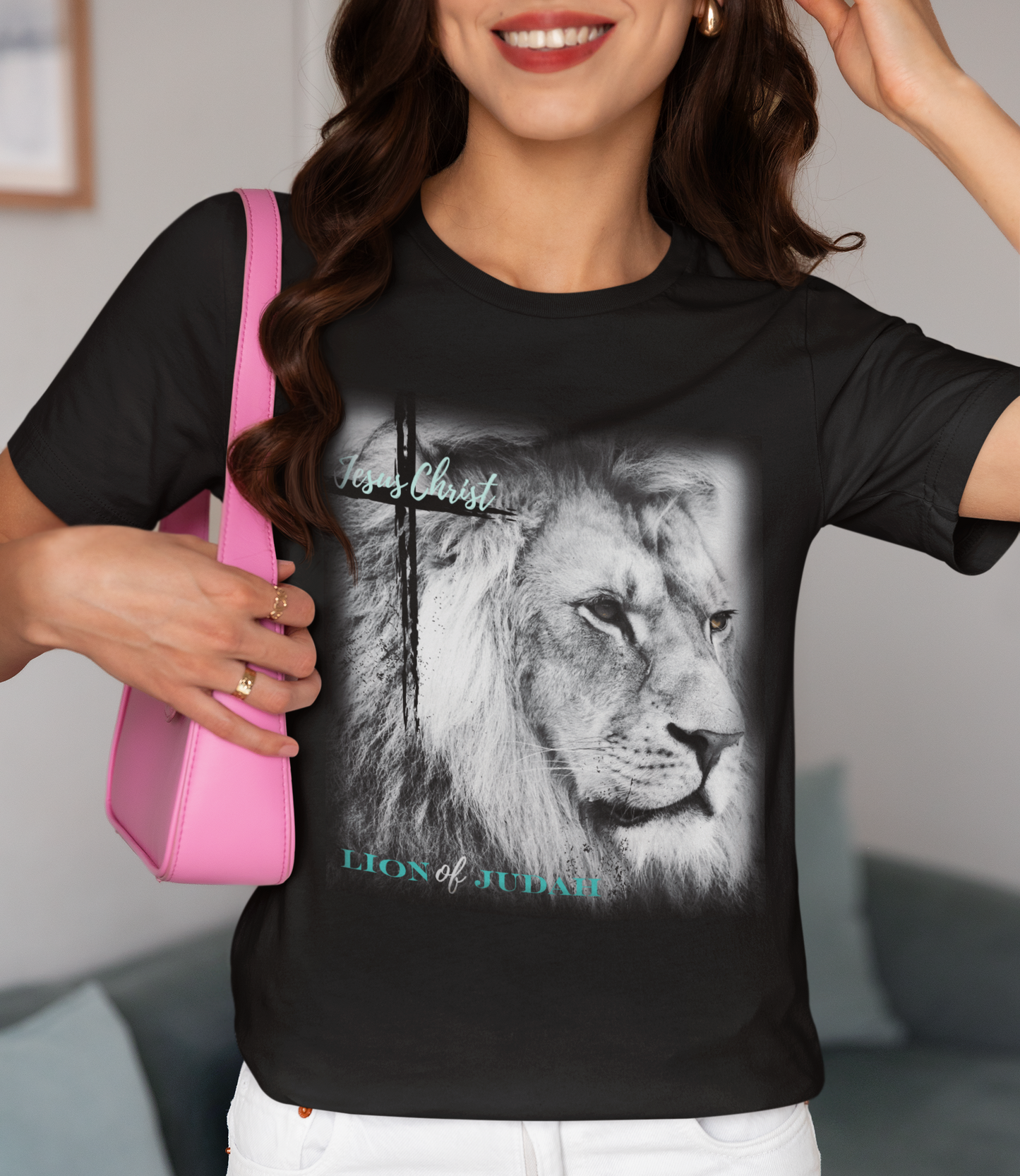 Jesus Christ Lion of Judah Black and White