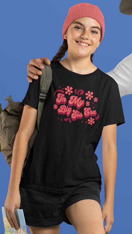 In My Big Sis Era Pink Youth Shirt