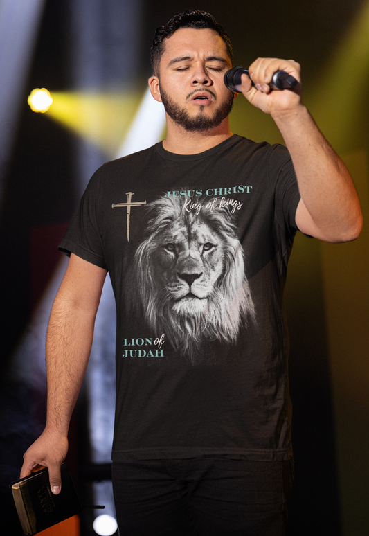 Jesus Christ King of Kings Lion of Judah Teal