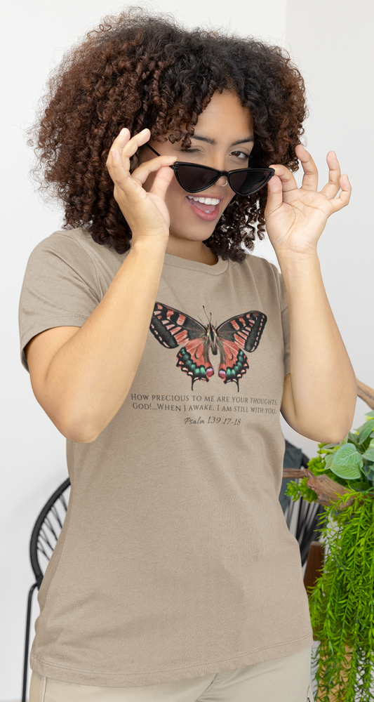 Red Butterfly Verse Psalm 139:17-18