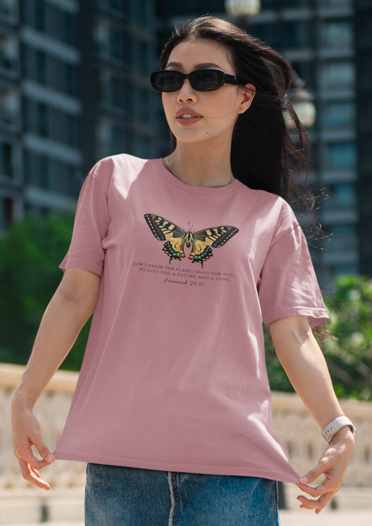 Yellow & Green Butterfly Verse Jer. 29:11