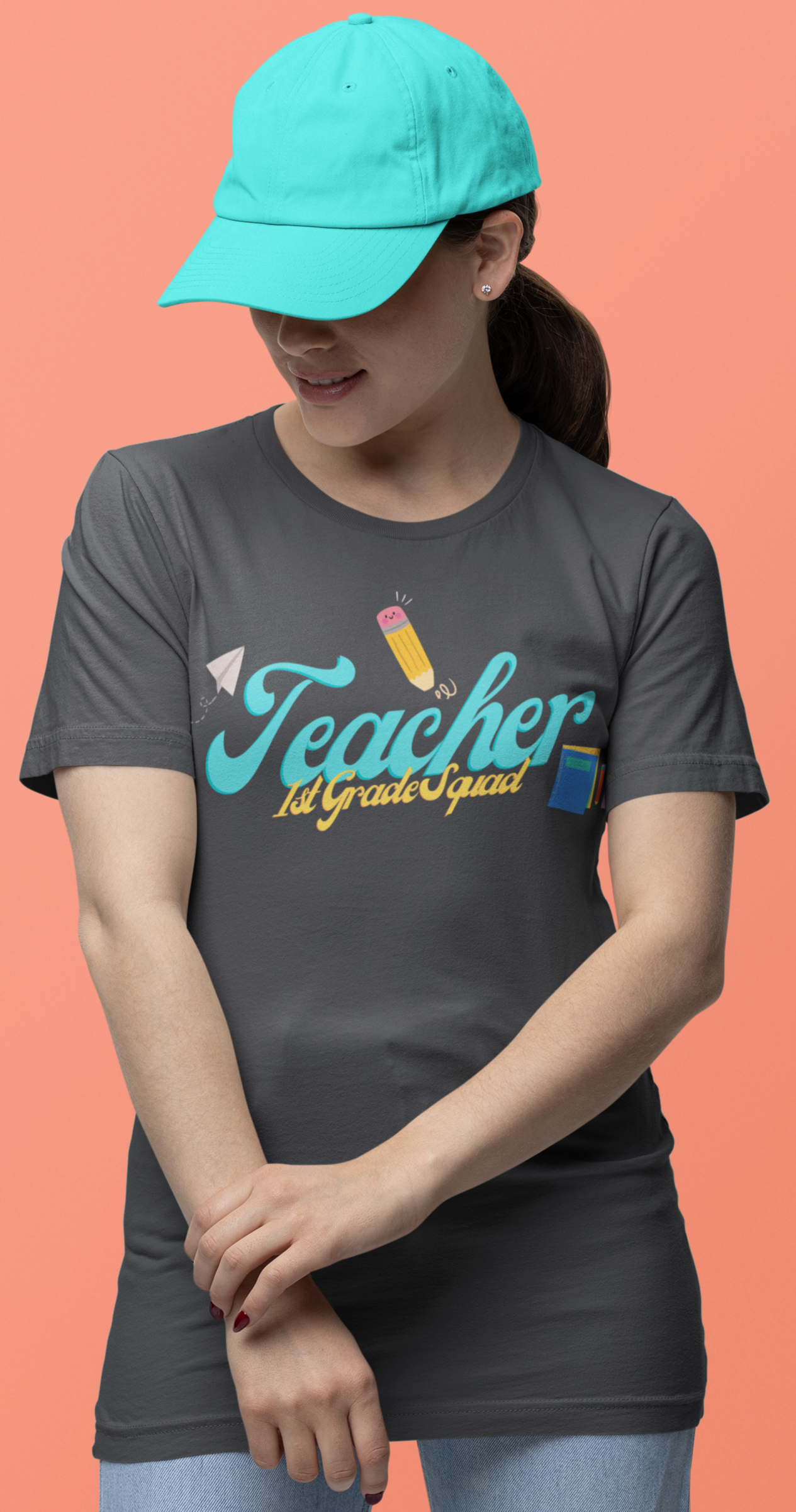 1st Grade Teacher Squad Blue Short Sleeve Tee