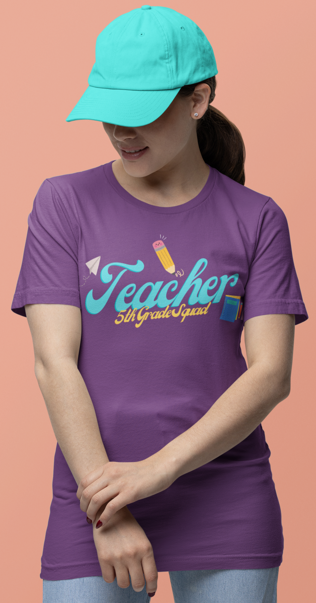5th Grade Teacher Squad Blue Short Sleeve Tee