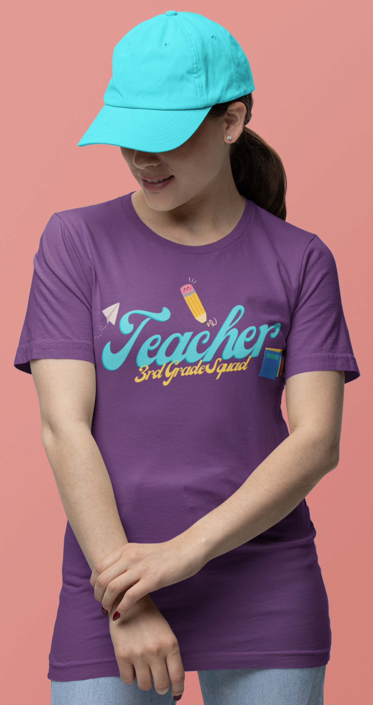 3rd Grade Teacher Squad Blue Short Sleeve Tee