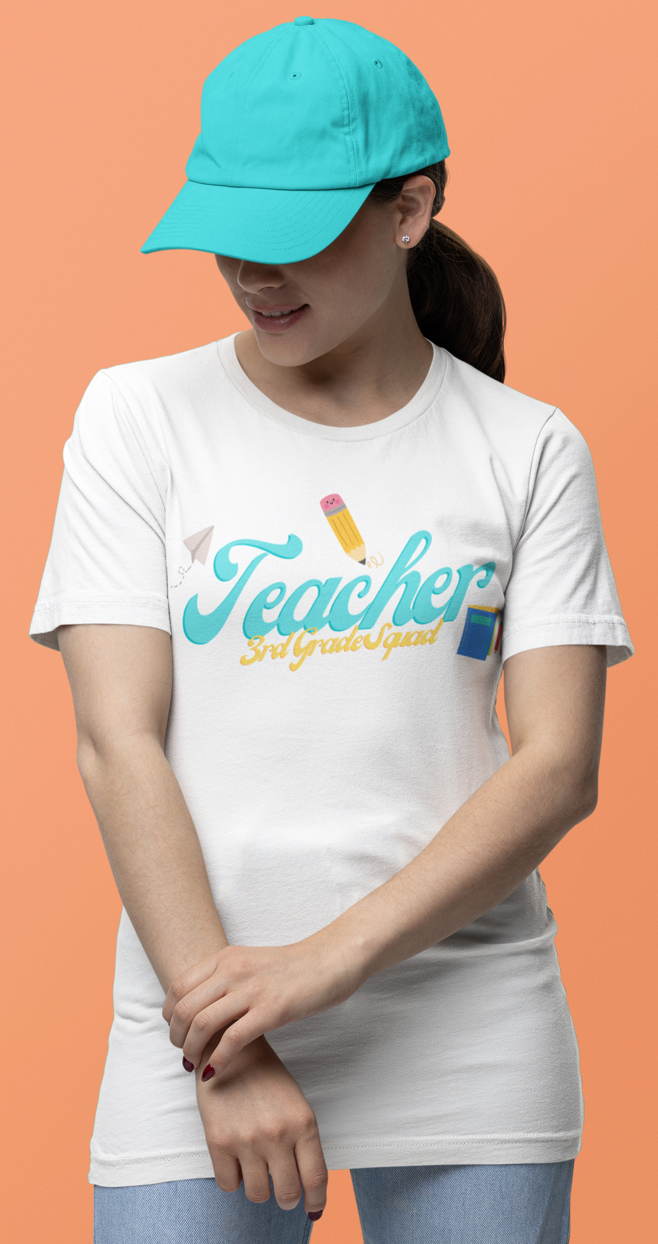 3rd Grade Teacher Squad Blue Short Sleeve Tee