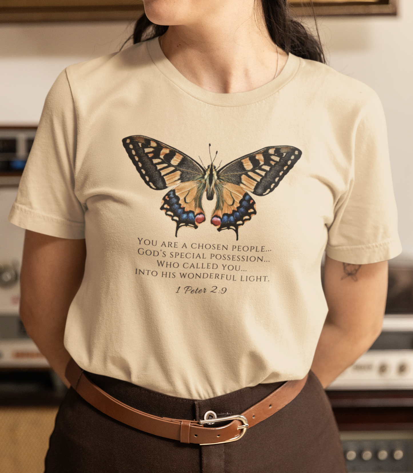 Orange & Blue Butterfly Verse 1 Pet. 2:9