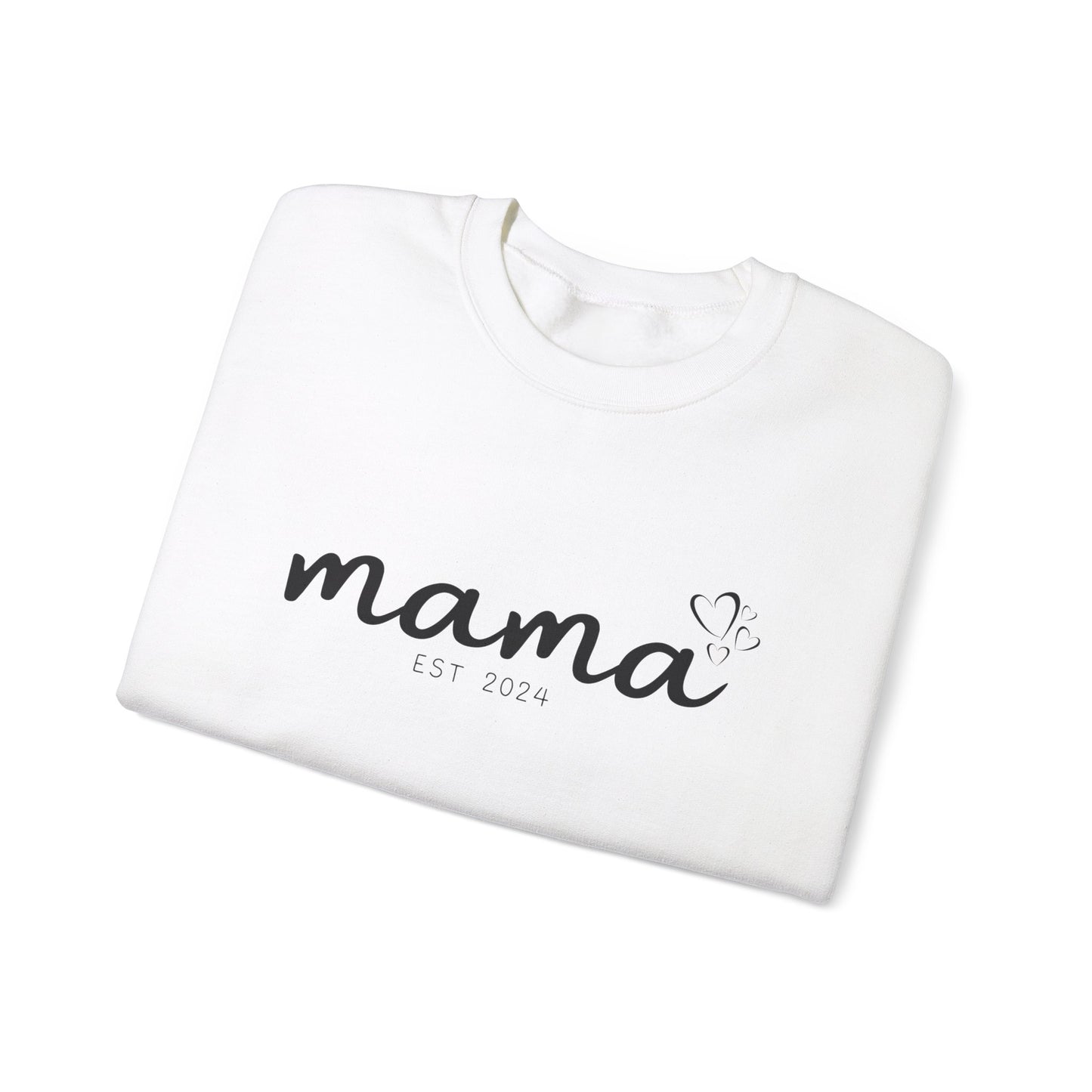 Custom Mama Est 2024 Heart Bubbles Sleeve Sweatshirt
