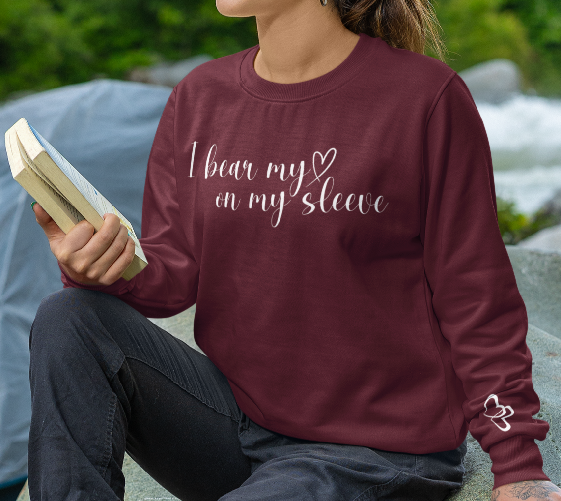 Custom I Bear My Heart on My Sleeve Print Style 1 Sweatshirt