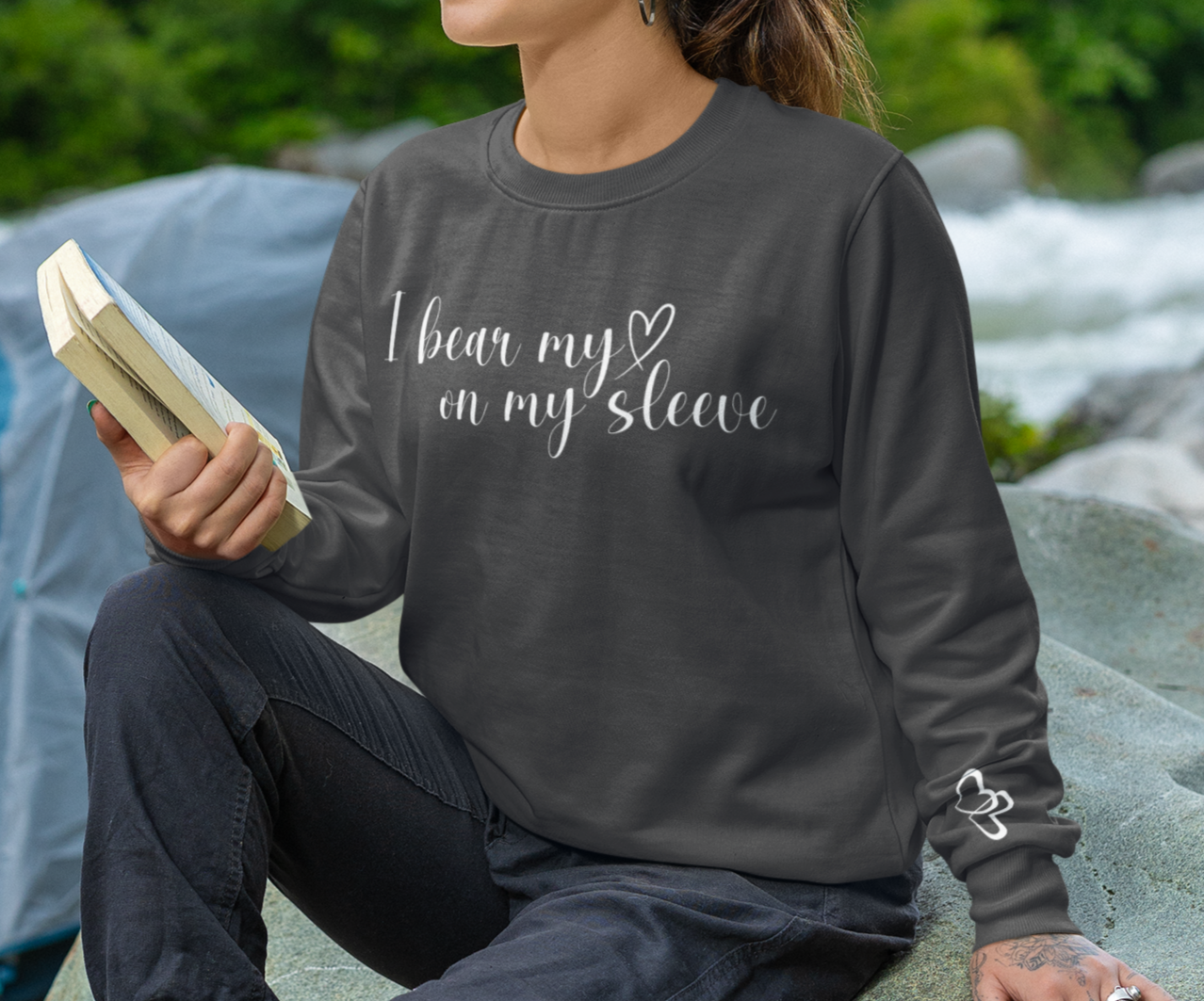 Custom I Bear My Heart on My Sleeve Print Style 1 Sweatshirt